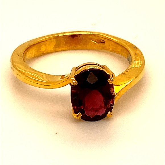 Rubellite 2.00ct Solid 18K Yellow Gold Ring - Picture 1 of 8